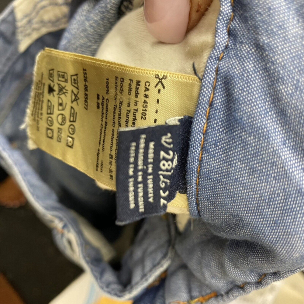 MAISON Scotch Amsterdam Blauw Distressed Straight Jeans Size 28 - Picture 7 of 8